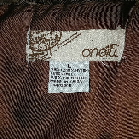 O'Neill Hooded Puffy Bomber Jacket, sz M/L - Picture 3 of 6